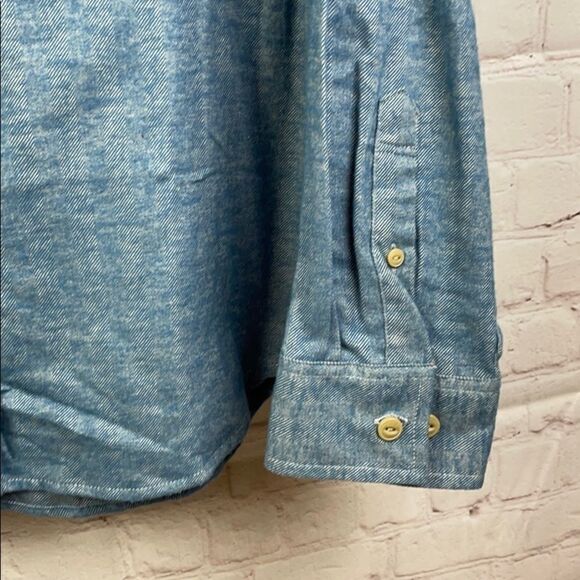 Weatherproof. Men's Long sleeve button down casual shirt. Blue. XL - Picture 4 of 9